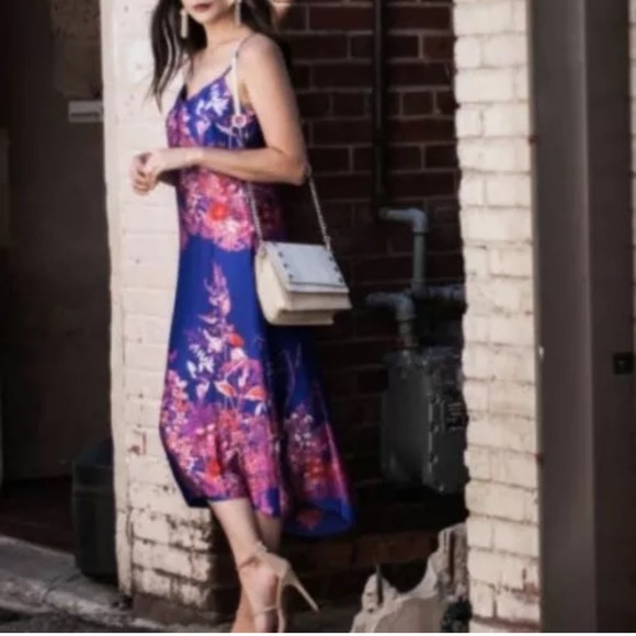 Banana Republic Midi Slip Dress floral straps New - Picture 9 of 10